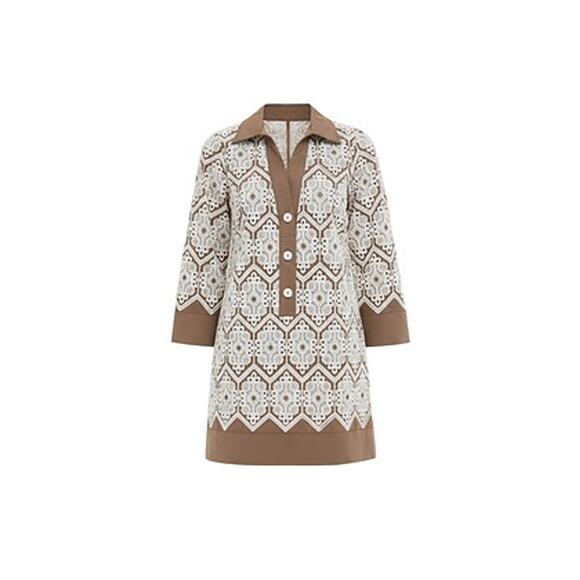 TUCKERNUCK Mocha Mousse Lace Collier Dress Size XL NWT Retail $198 Tuckernuck - Picture 6 of 6